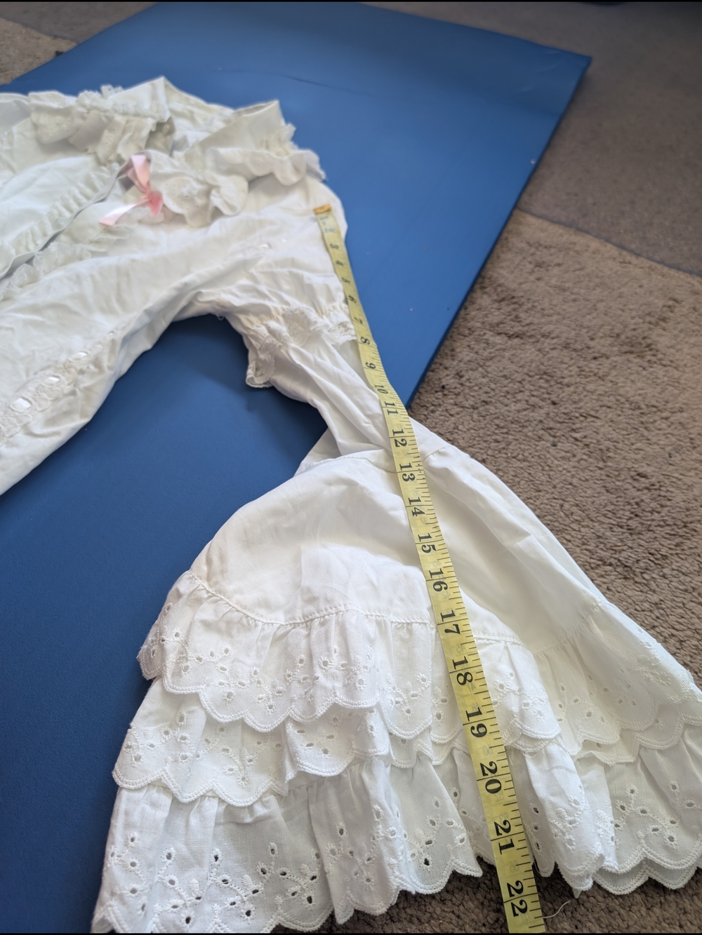 Victorian-Inspired Ruffled White Women's Blouse - Picture 6 of 14
